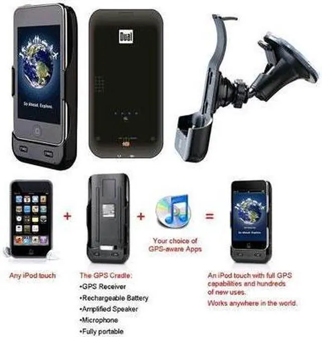 Main image of Dual - GPS Navigation System for iPod Touch (XGPS251)