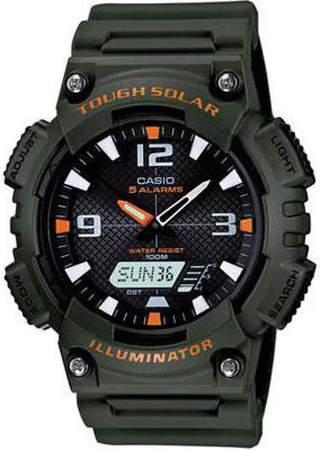 Alt view image 4 of 20 - CASIO AQS810W-3AV Ana Digi Solar Watch