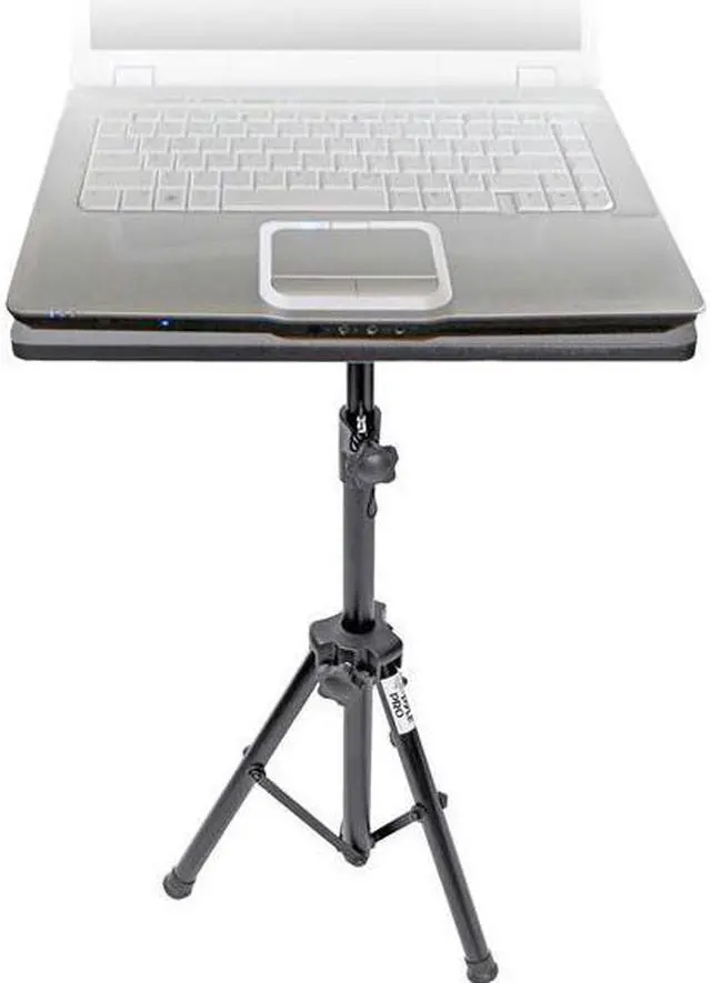 Alt view image 3 of 19 - Pyle PLPTS2 Universal Device Stand - Height Adjustable Tripod Mount (For Laptop, Notebook, Mixer, DJ Equipment)