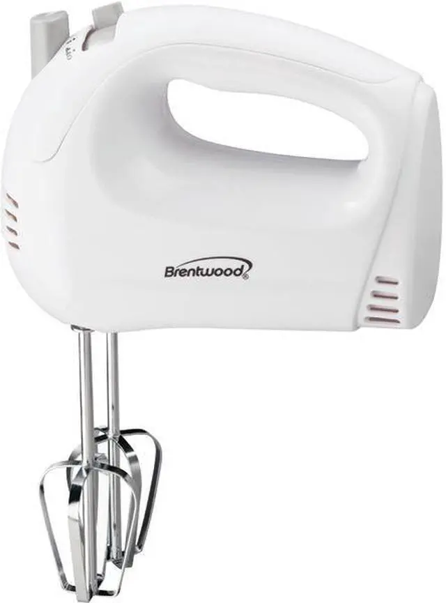 Main image of Brentwood Lightweight 5-Speed Electric Hand Mixer, White HM-45