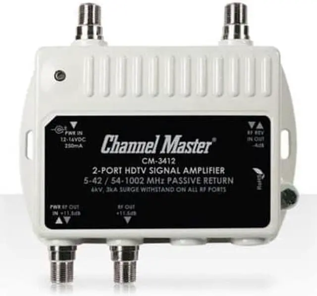 Alt view image 3 of 17 - Channel Master 3412 Ultra Mini Distribution Amplifier