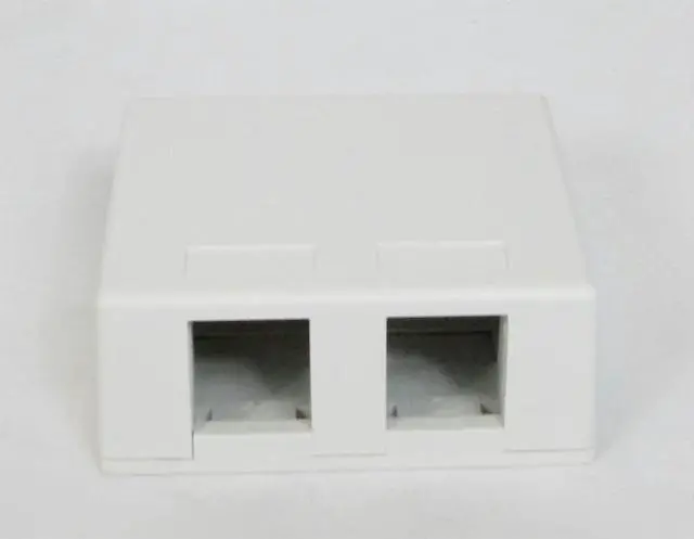 Alt view image 4 of 9 - SURFACE MOUNT BOX- 2-PORT- 25PK- WH