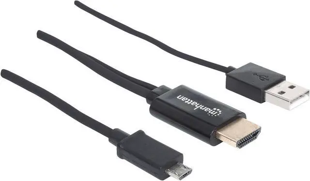 Alt view image 3 of 4 - MANHATTAN 151498 Black MHL HDTV Cable