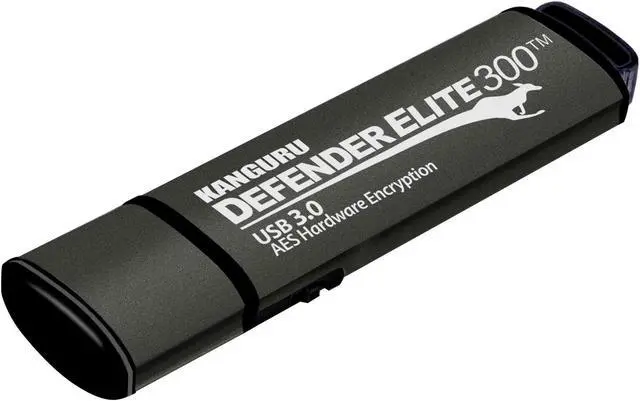 Main image of Kanguru Defender Elite300 16GB FIPS 140-2 Certified, SuperSpeed USB 3.0 Flash Drive 256bit AES Encryption KDFE300-16G