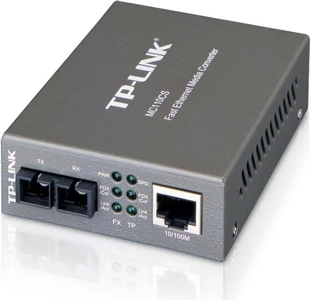 Main image of TP-LINK MC110CS Fast Ethernet Media Converter 10/100 Mbps 1 x 100M SC port 1 x 100M RJ45 port (Auto MDI/MDIX)