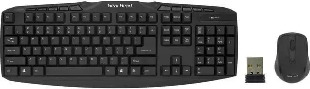 Alt view image 9 of 10 - Gear Head KB5165W Multimedia Wireless Keyboard and Optical Mouse