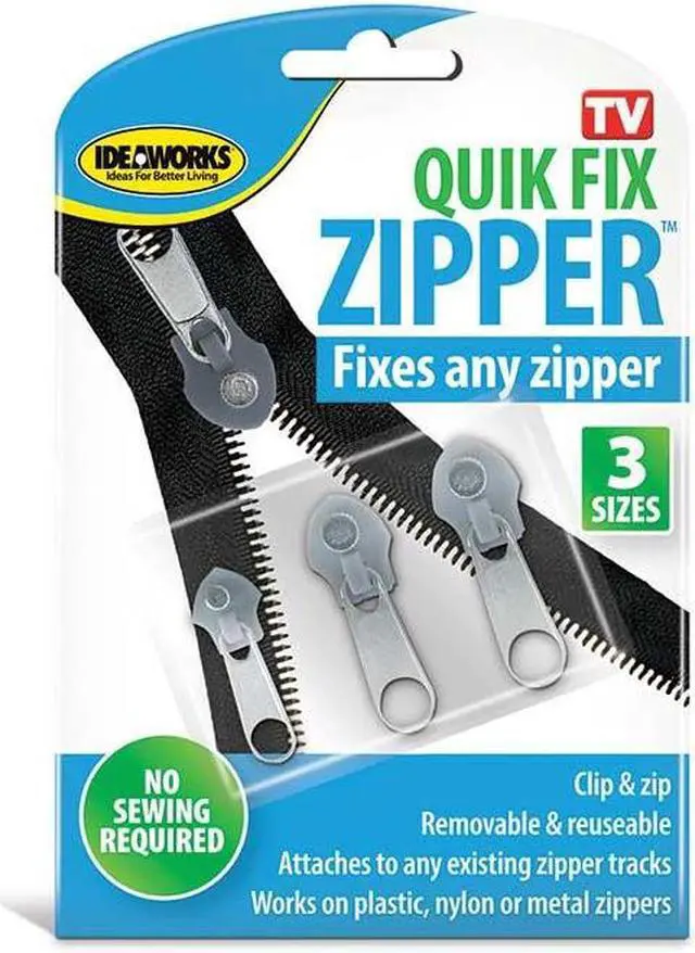 Alt view image 6 of 7 - Qwik Fix Zipper, 3 Pcs for 3 Sizes Zipper Fixers Fix Any Zipper Instantly
