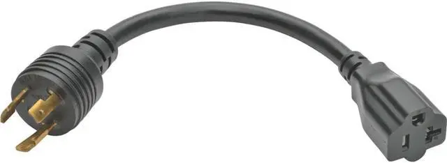 Main image of Tripp Lite Model P046-06N-T 6" Heavy Duty Power Adapter Cord 20A 12 AWG NEMA L5-20P 5-15/20R NEMA L5-20P to NEMA 5-15/20R