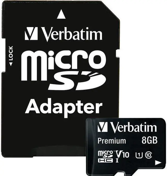 Alt view image 8 of 17 - Verbatim 8GB Premium microSDHC UHS-I Class 10 Memory Card with Adapter