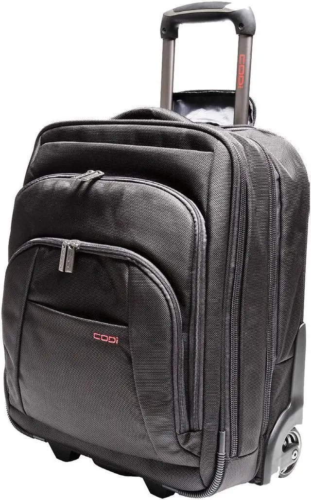 Alt view image 7 of 18 - Codi Mobile max Carrying Case (Roller) for 17.3" Travel Essential - Black - Nylon - 18.5" Height x 13.8" Width x 9" Depth