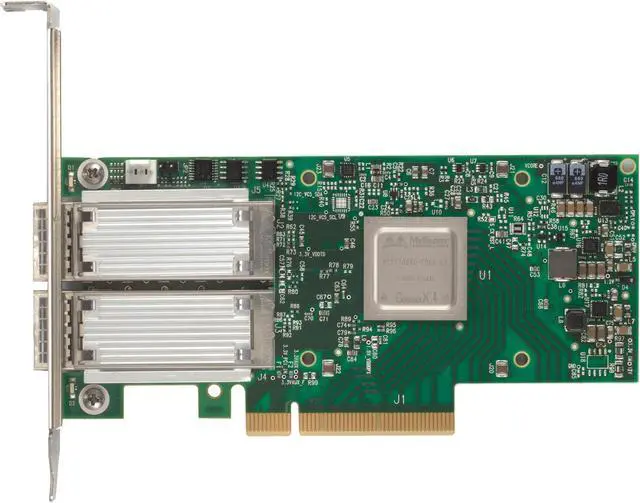 Alt view image 2 of 8 - Mellanox MCX414A-GCAT ConnectX-4 EN Network Interface Card 50GbE Dual-Port QSFP28 PCIe3.0 x8 ROHS R6