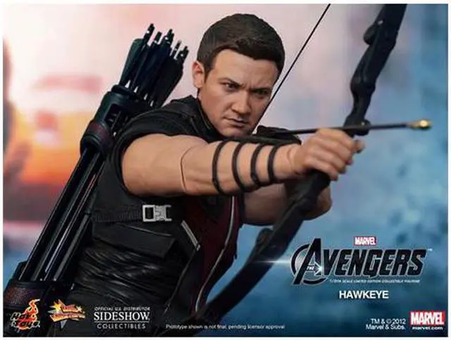 Alt view image 2 of 10 - Hawkeye The Avengers Movie Masterpiece Series 1/6 Scale Hot Toys Figure