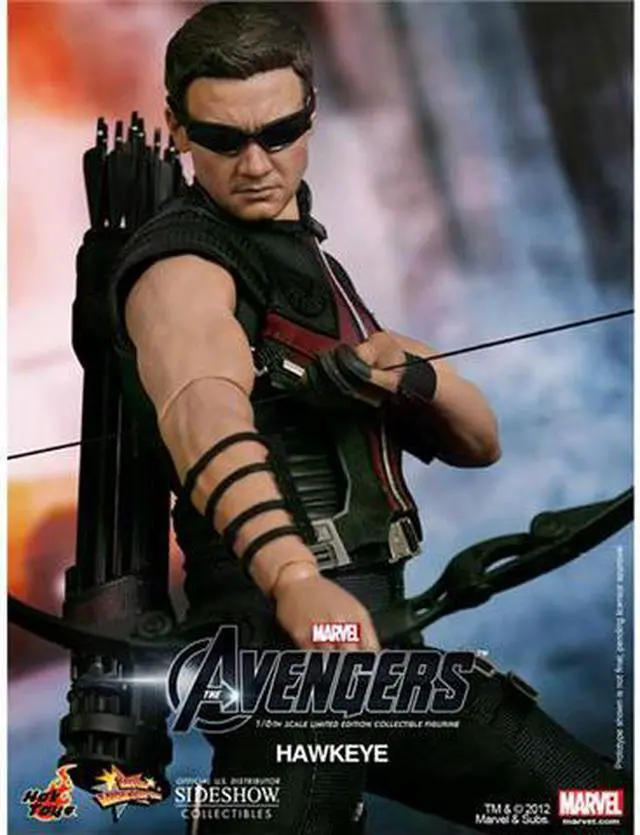 Alt view image 4 of 10 - Hawkeye The Avengers Movie Masterpiece Series 1/6 Scale Hot Toys Figure