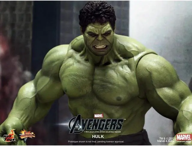 Alt view image 5 of 17 - Hulk The Avengers Movie Masterpiece One Sixth Hot Toys Action Figure