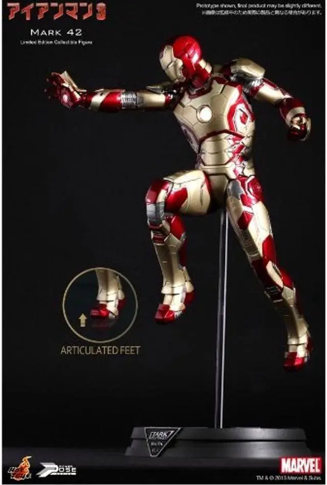 Alt view image 5 of 13 - Iron Man Mark XLII Power Pose Iron Man 3 Hot Toys 1/6 Scale Figure