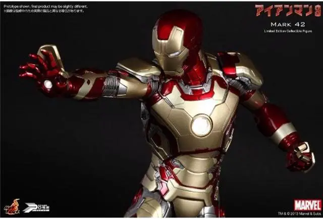 Alt view image 7 of 13 - Iron Man Mark XLII Power Pose Iron Man 3 Hot Toys 1/6 Scale Figure