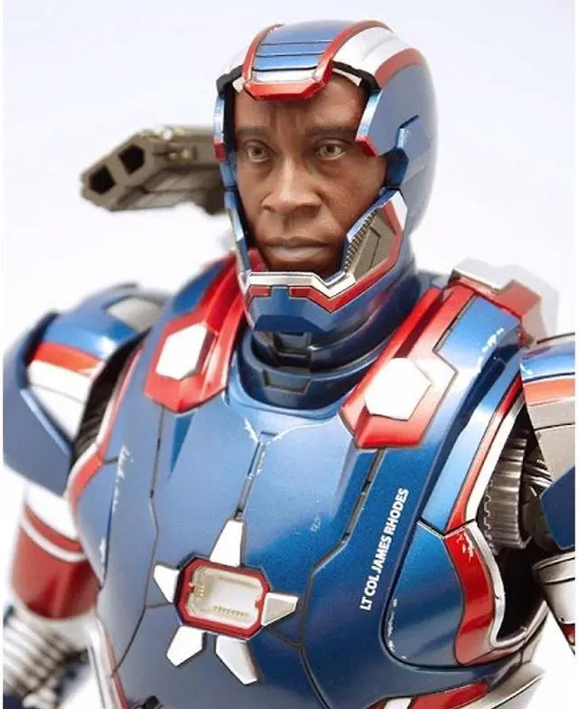 Alt view image 6 of 13 - Iron Patriot Iron Man 3 Movie Masterpiece 1/6 Scale Hot Toys Action Figure