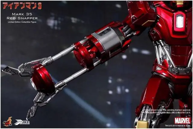Alt view image 4 of 12 - Iron Man 3 Hot Toys 1:6 Power Pose Collectible Figure: Red Snapper Mark XXXV