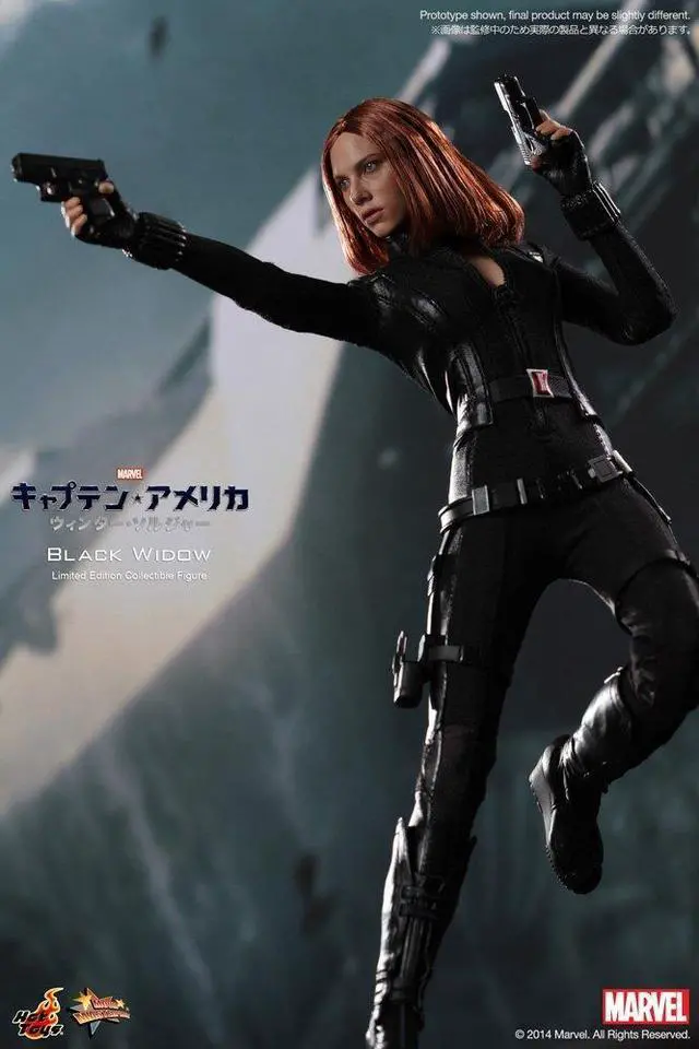Alt view image 2 of 17 - Black Widow Captain America 2 Movie Masterpiece Sixth Scale Hot Toys Figure