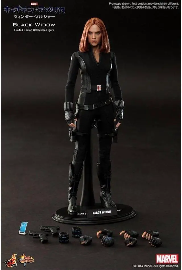 Alt view image 7 of 17 - Black Widow Captain America 2 Movie Masterpiece Sixth Scale Hot Toys Figure