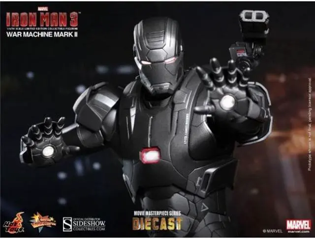 Alt view image 5 of 15 - War Machine Mark II Iron Man 3 Movie Masterpiece Sixth Scale Hot Toys Figure