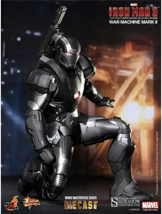 Alt view image 6 of 15 - War Machine Mark II Iron Man 3 Movie Masterpiece Sixth Scale Hot Toys Figure