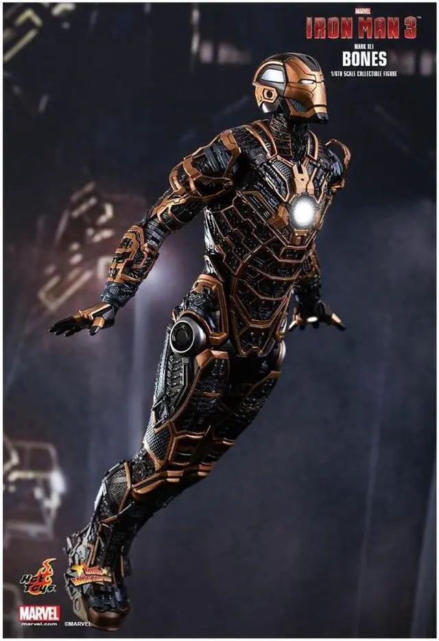 Alt view image 2 of 16 - Bones Mark XLI Iron Man 3 Movie Masterpiece 1/6 Scale Figure