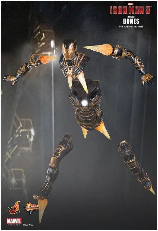 Alt view image 3 of 16 - Bones Mark XLI Iron Man 3 Movie Masterpiece 1/6 Scale Figure