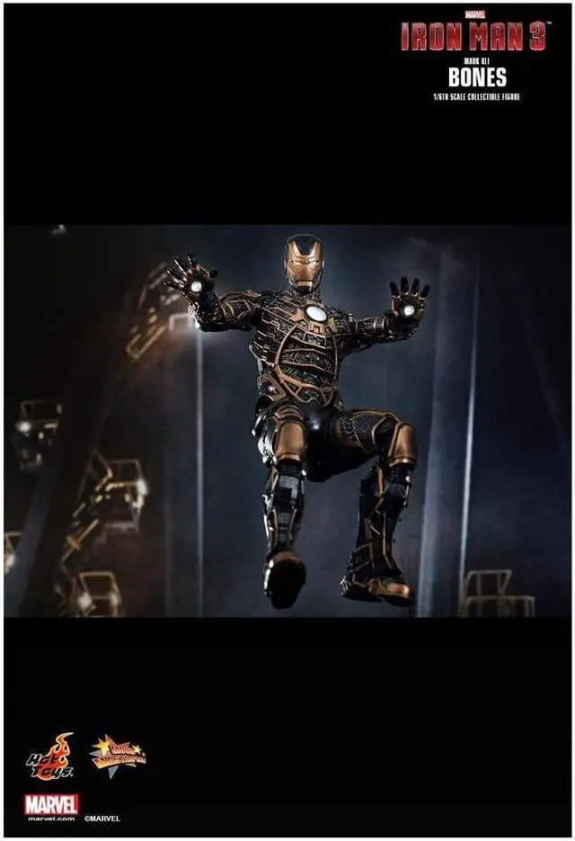 Alt view image 5 of 16 - Bones Mark XLI Iron Man 3 Movie Masterpiece 1/6 Scale Figure