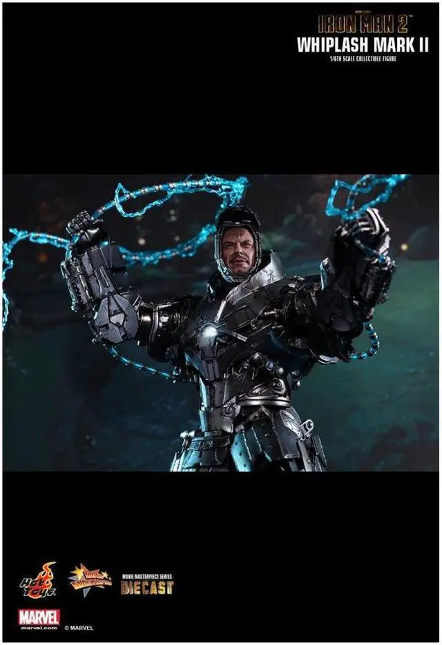 Alt view image 3 of 12 - Whiplash Mark II Iron Man 2 Movie Masterpiece Series Diecast 1/6 Scale Figure