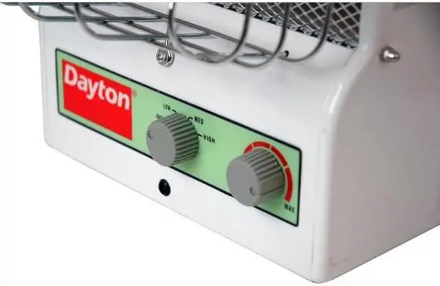 Alt view image 4 of 10 - DAYTON 3VU31 Portable Electric Heater, 15 in L x 11 1/2 in W x 11 in D,