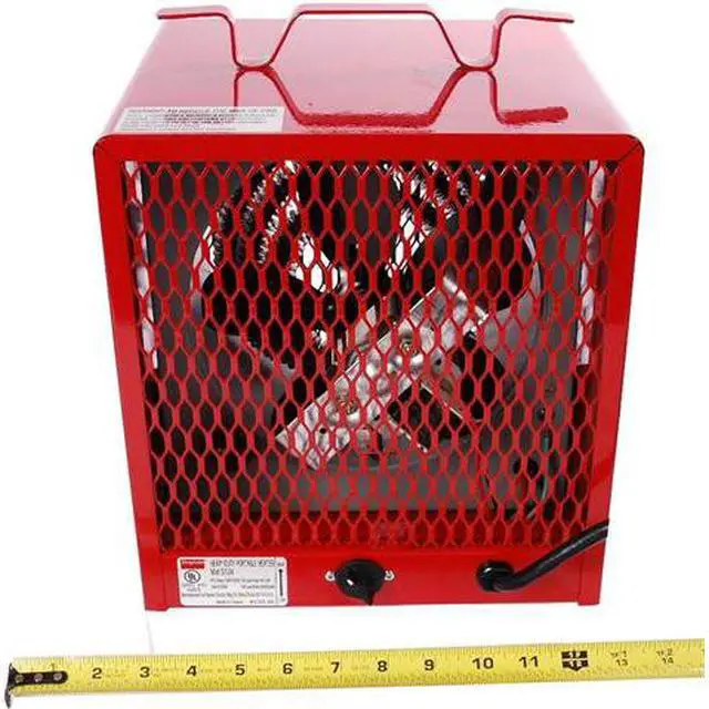 Alt view image 3 of 5 - DAYTON 3VU34 Portable Electric Jobsite & Garage Heater, 4000W/3000W, 208/240V AC