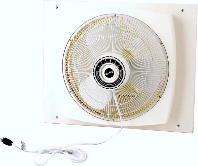 Alt view image 2 of 20 - Air King Storm Guard 16" 3-Speed 1/16 HP Plastic Blade Ball Bearing Window Fan