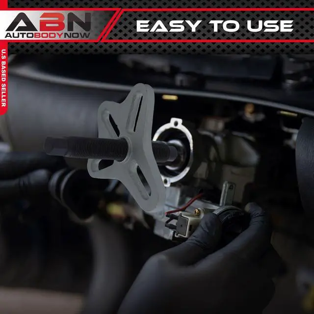 Alt view image 10 of 13 - ABN Harmonic Balancer Puller Tool 46pc Flywheel Crankshaft Pulley Steering Wheel