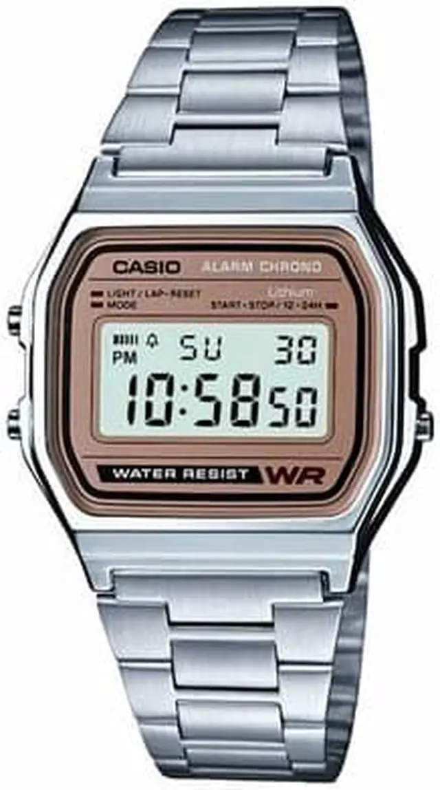 Main image of Casio #A158WEA-9 Men's Metal Band Classic Digital Bracelet Watch