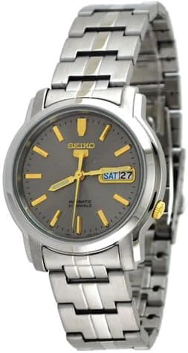 Alt view image 2 of 11 - Seiko Automatic Men's Watch with a Stainless Steel Bracelet and Grey Dial - SNKK67