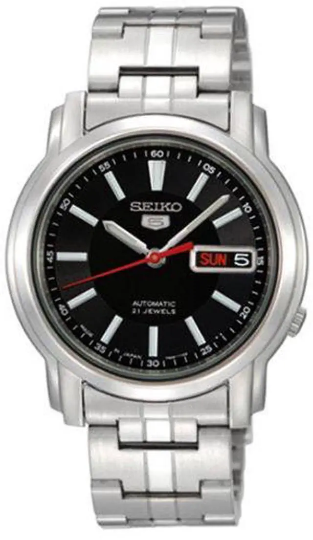 Main image of Seiko 5 SNKL83 Men's Stainless Steel Black Dial Self Winding Automatic Watch