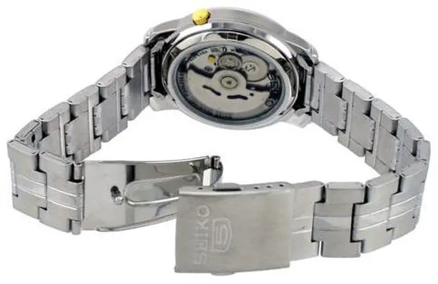 Alt view image 2 of 10 - Seiko 5 SNKL83 Men's Stainless Steel Black Dial Self Winding Automatic Watch