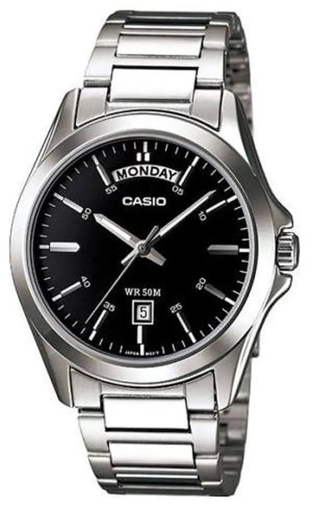 Main image of Casio MTP1370D-1A1V Men's Standard Analog Stainless Steel Classic Day Date Watch