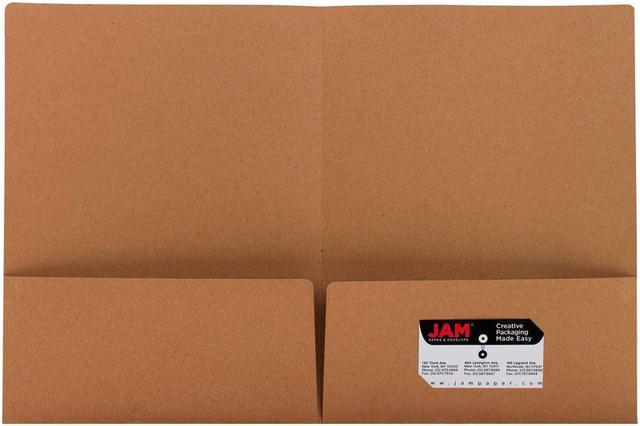 9 x 12 Matte Cardstock Presentation Folders - Brown Kraft Paperbag