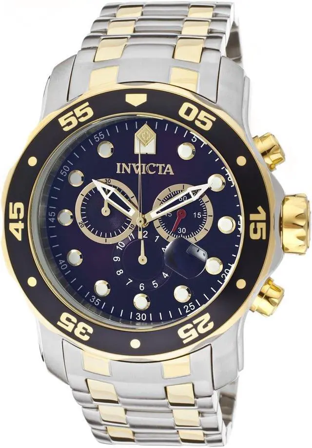 Alt view image 3 of 19 - Invicta  Pro Diver 0077  Stainless Steel Chronograph  Watch