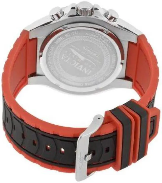 Alt view image 2 of 12 - Invicta Men's Pro Diver Chronograph Black Dial Black/Red Polyurethane