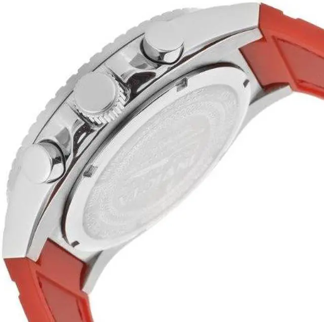 Alt view image 3 of 12 - Invicta Men's Pro Diver Chronograph Black Dial Black/Red Polyurethane