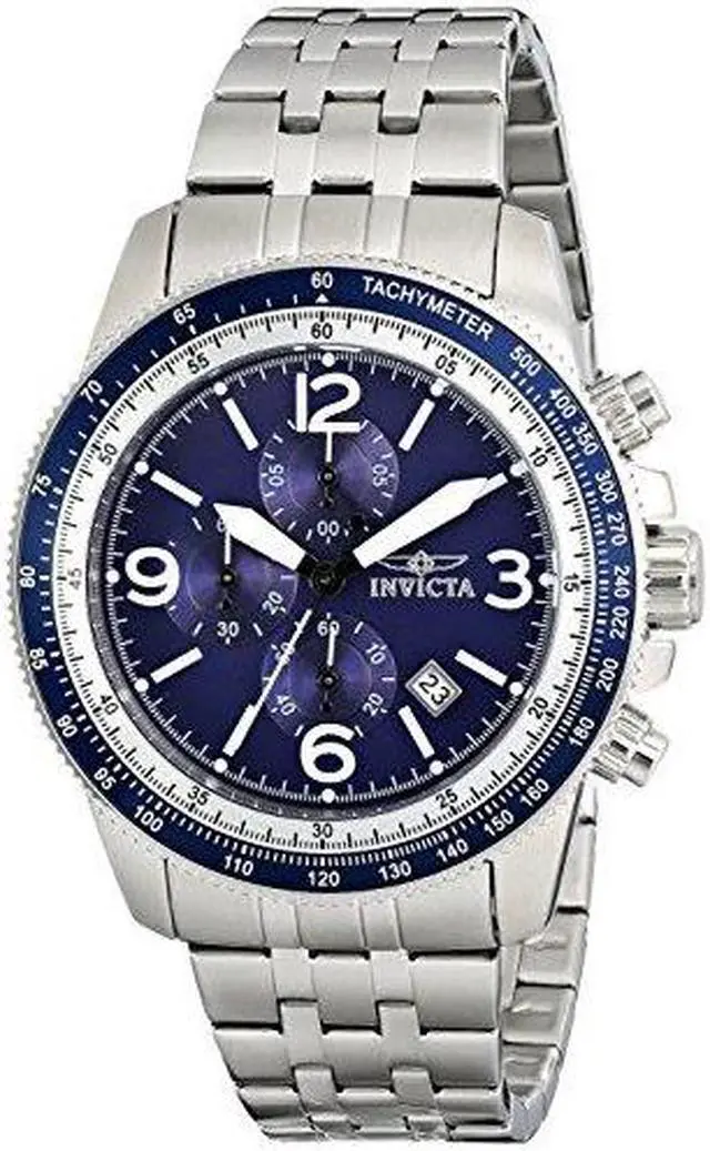 Alt view image 10 of 11 - Invicta 13961 Men's Specialty Chrono Stainless Steel Blue Dial Ss Watch