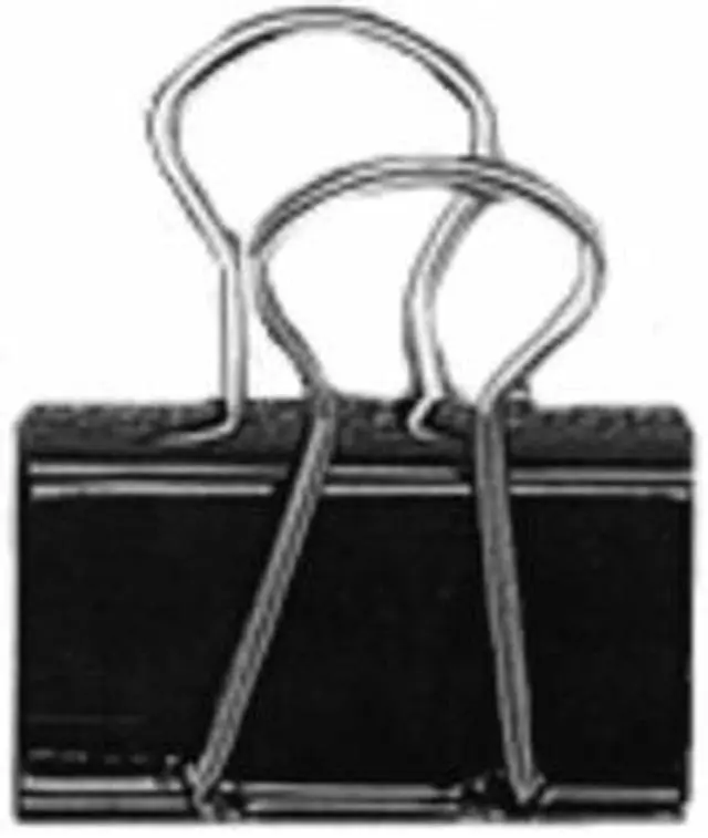 Universal UNV10220 Binder Clips - Large, Black (1 Dozen)