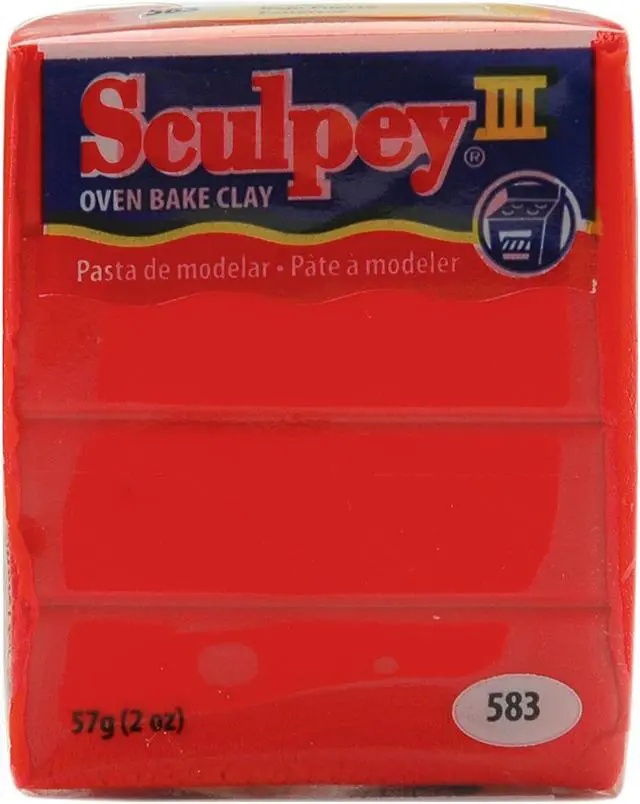 Alt view image 2 of 6 - Sculpey III Polymer Clay 2oz-Red Hot Red