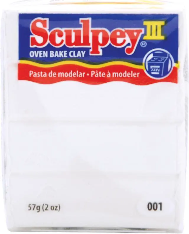 Alt view image 2 of 6 - Sculpey III Polymer Clay 2oz-White