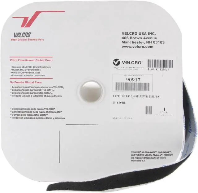 Alt view image 2 of 14 - VELCRO(R) brand STICKY BACK(R) Loop Tape 3/4"X25 Yards-Black