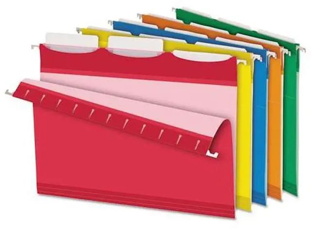 Alt view image 2 of 20 - Tops Pendaflex 42621 Ready-Tab Reinforced Hanging Folders  1/3 Tab  Letter  Assorted Colors  25/Box