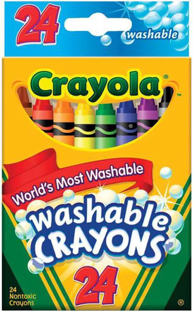 Alt view image 7 of 20 - Crayola Washable Crayons-24/Pkg